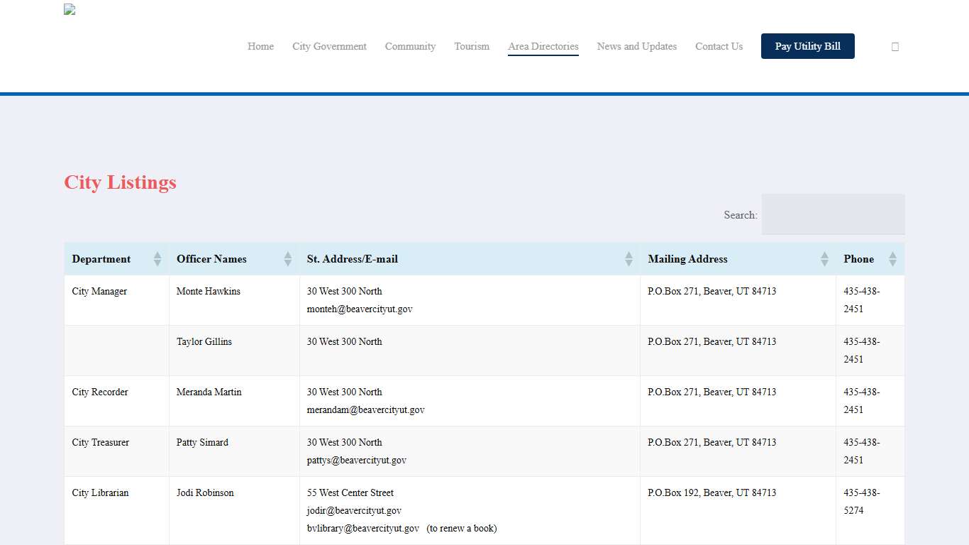 City and County – Beaver City