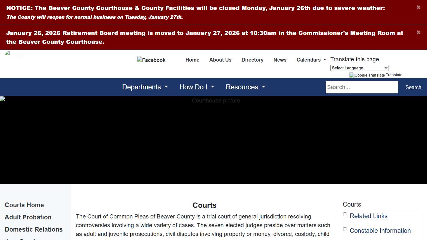 Beaver County - Courts